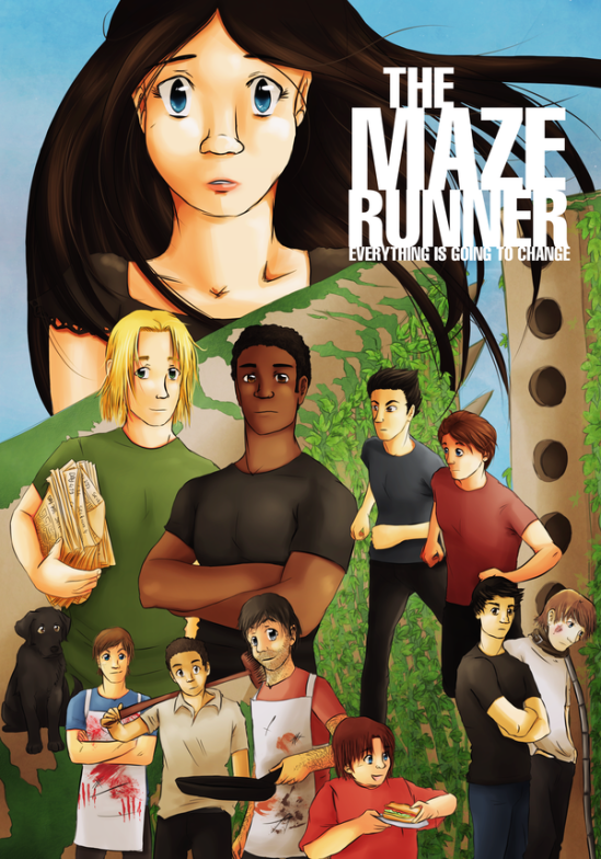 Maze Runner Book Cover Fan Art Collage by Red Icarian Leen
